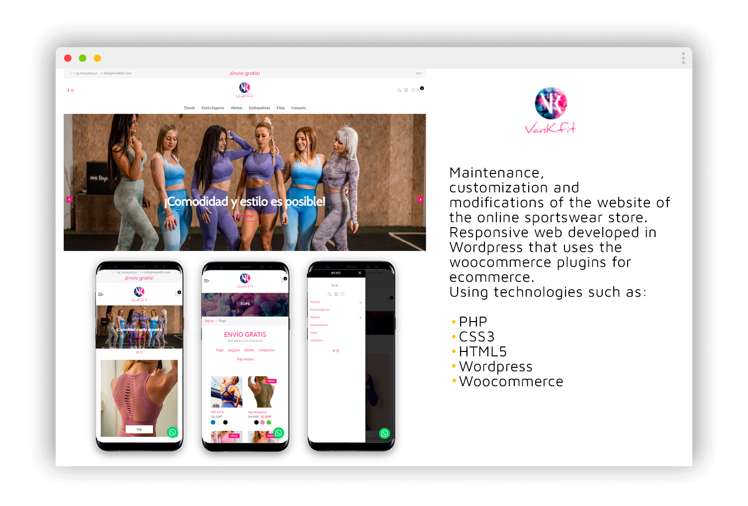Vankfit Website